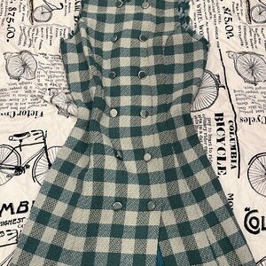 Forever 21 Green and White Checkered Dress